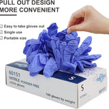 Ice Blue Nitrile Exam Gloves Powder-Free 1000 PCS Medical Gloves Examination Home Cleaning Food Gloves