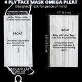 FDA Registered ASTM Level 3, Adult 4 Ply Individually Wrapped Disposable Medical Face Mask