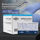 Ice Blue Nitrile Exam Gloves Powder-Free 1000 PCS Medical Gloves Examination Home Cleaning Food Gloves