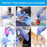 Ice Blue Nitrile Exam Gloves Powder-Free 1000 PCS Medical Gloves Examination Home Cleaning Food Gloves