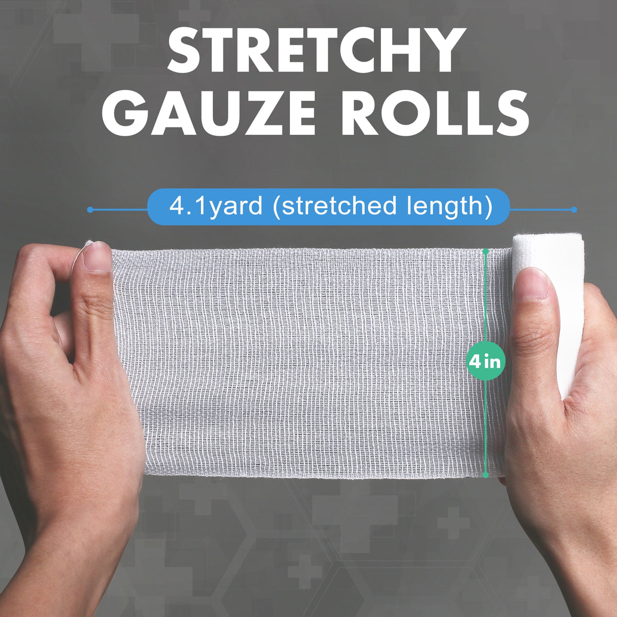 Gauze Bandage Roll, 24 Pack Gauze Wrap, 4 in X4 Yards