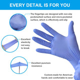 Ice Blue Nitrile Exam Gloves Powder-Free 1000 PCS Medical Gloves Examination Home Cleaning Food Gloves