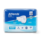 Adult Incontinence Briefs, Large, Disposable, Heavy Absorbency - Bag of 24