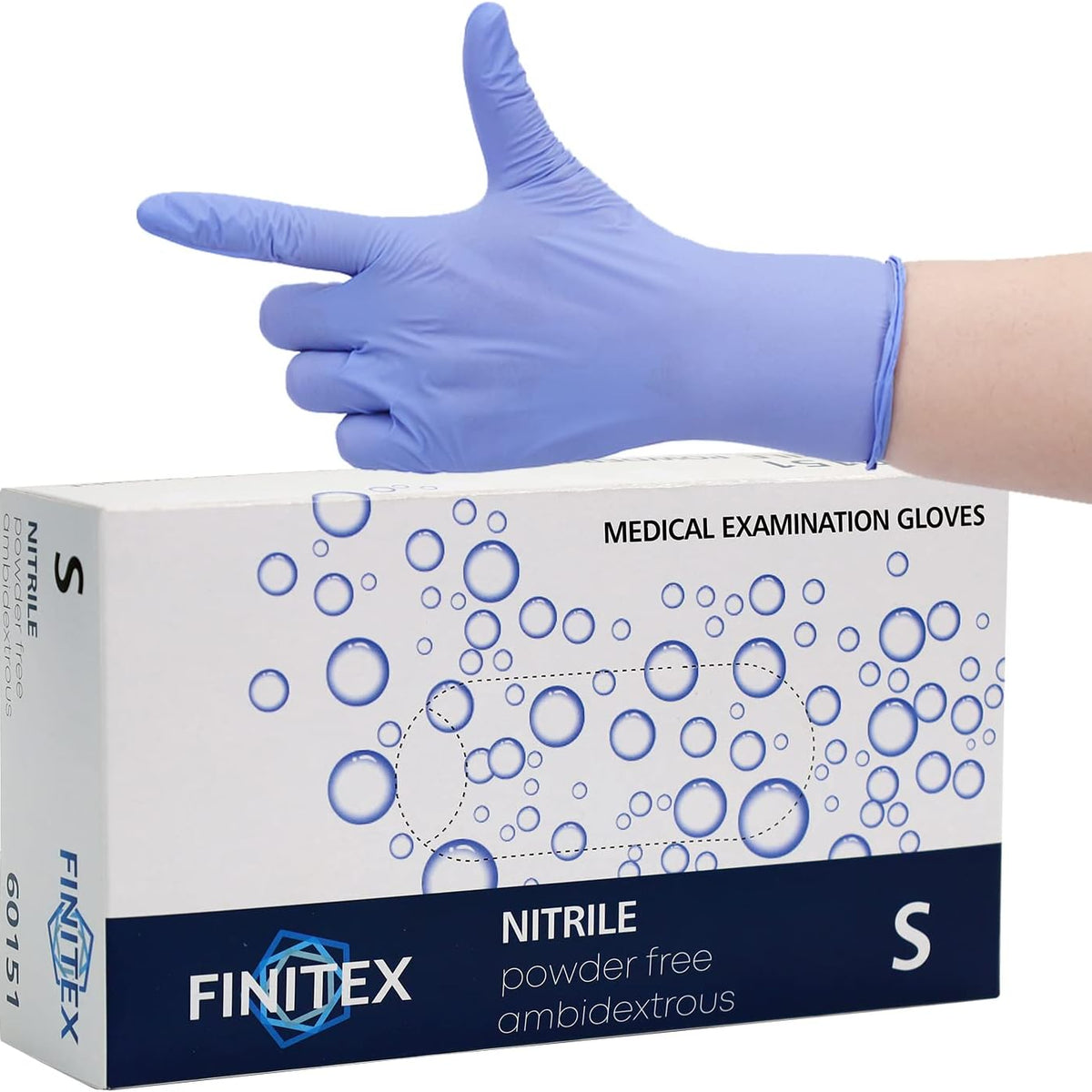 Ice Blue Nitrile Exam Gloves Powder-Free 1000 PCS Medical Gloves Examination Home Cleaning Food Gloves